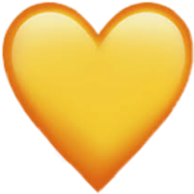 transparent yellow heart