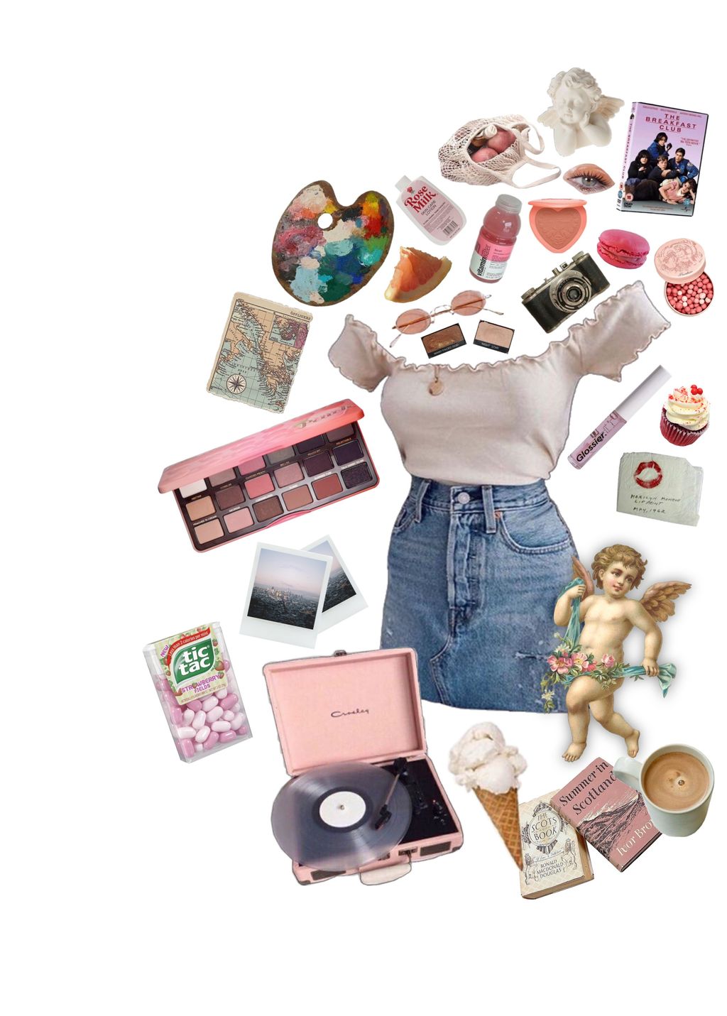 nichememe moodboard softgirl outfit aesthetic