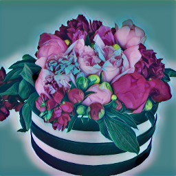 floral arrangement box stripes freetoeditremix freetoedit
