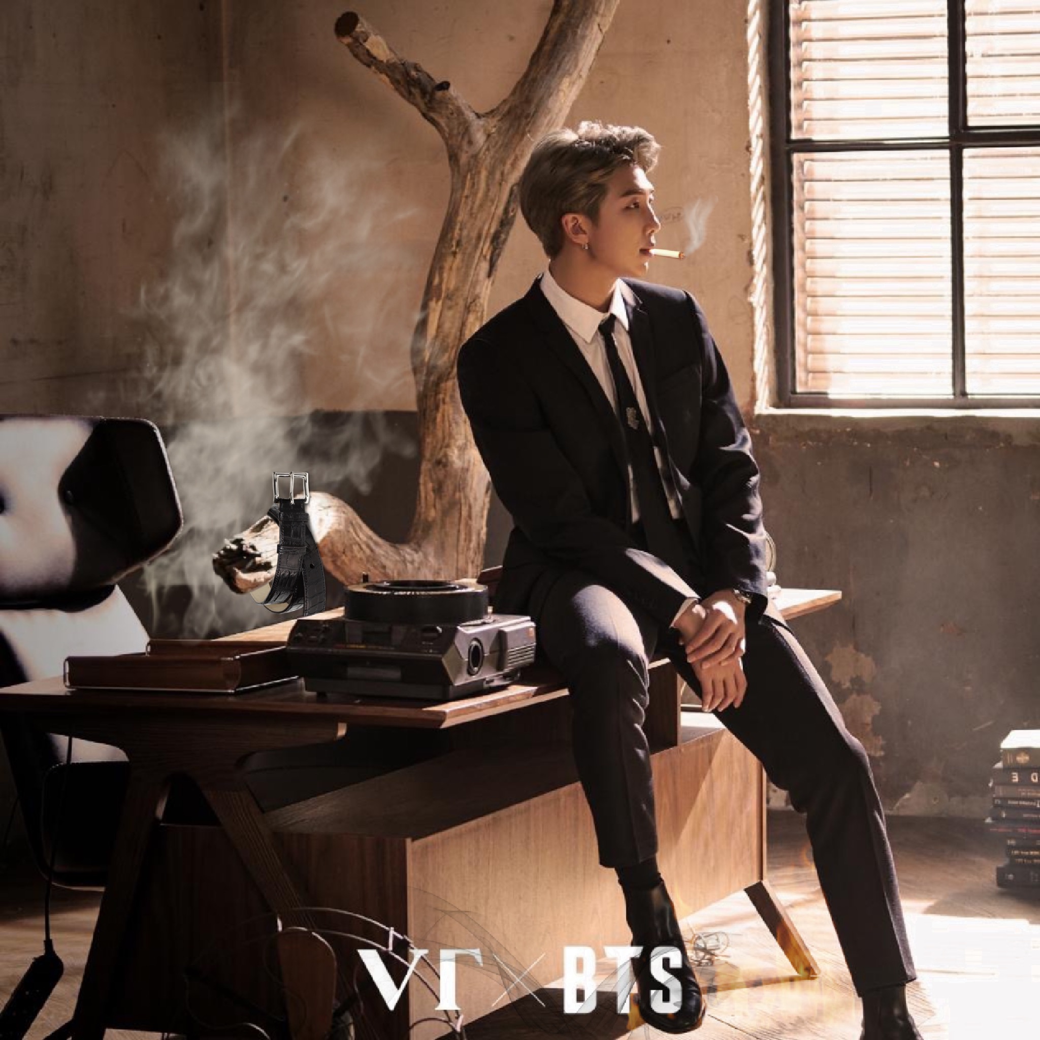 This visual is about freetoedit namjoon bts vtxbts gangster #freetoedit #na...