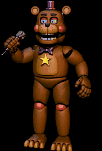 This visual is about freetoedit Speed edit nightmare rockstar freddy.