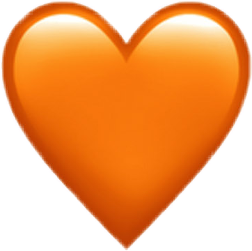 hearts emoji orange freetoedit sticker by @halkankijiartroom