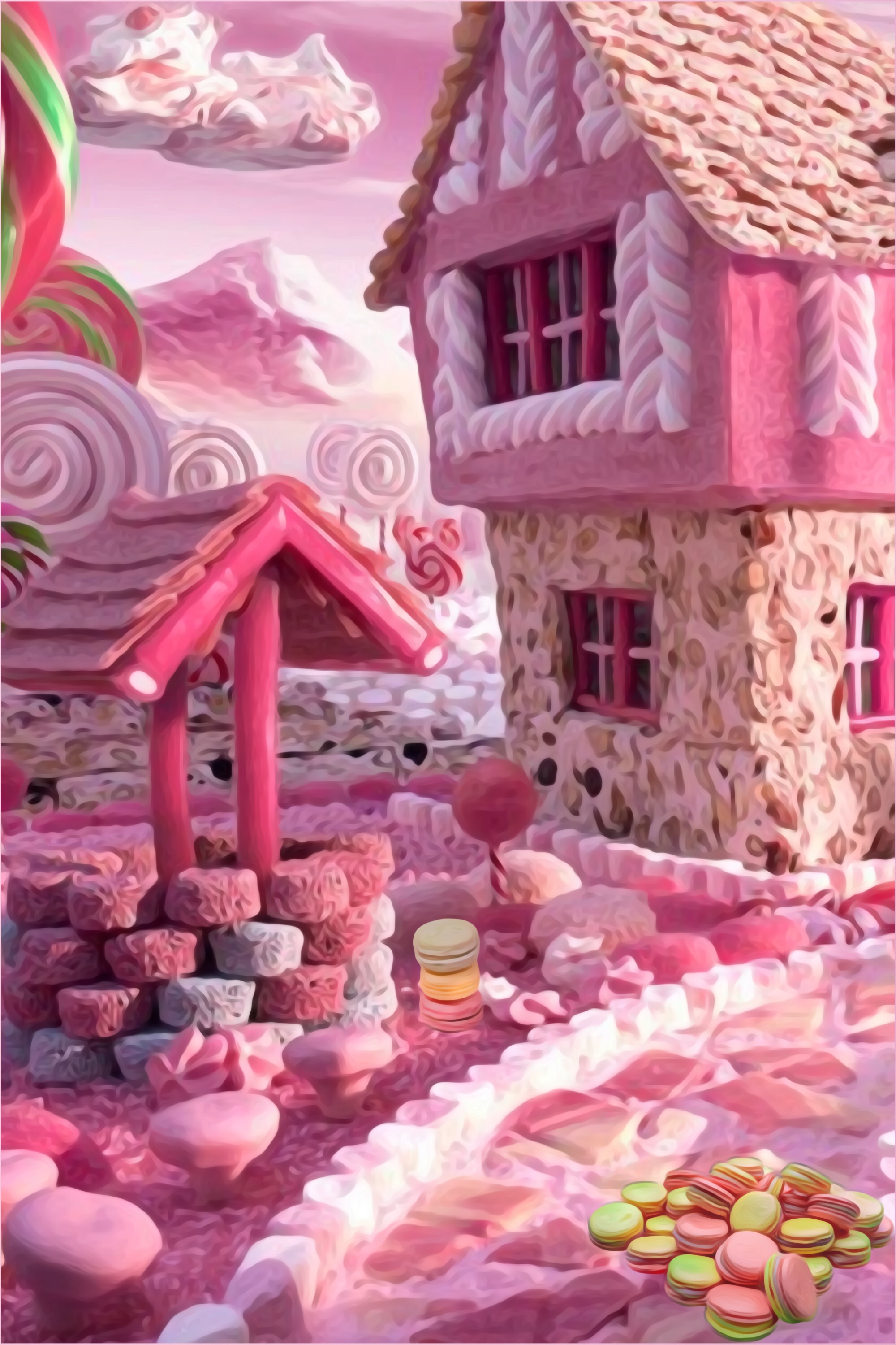 Сладкий дом. Карл Уорнер "конфетный домик". Сказочные сладости. Сказочный домик из сладостей. Карамельный домик.
