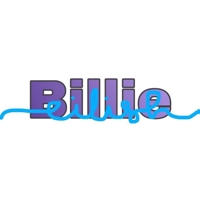Billie Eilish Billieeilish Logo Sticker By 𝒩𝑒𝒾𝓃