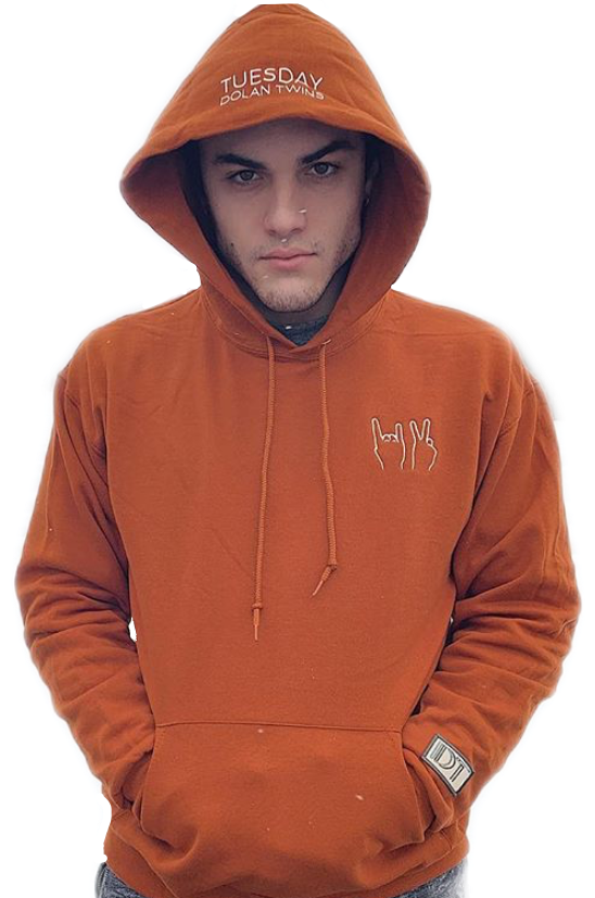 dolan twins hoodie orange