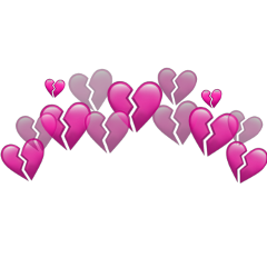 hearts broken crown emojicrown emoji freetoedit