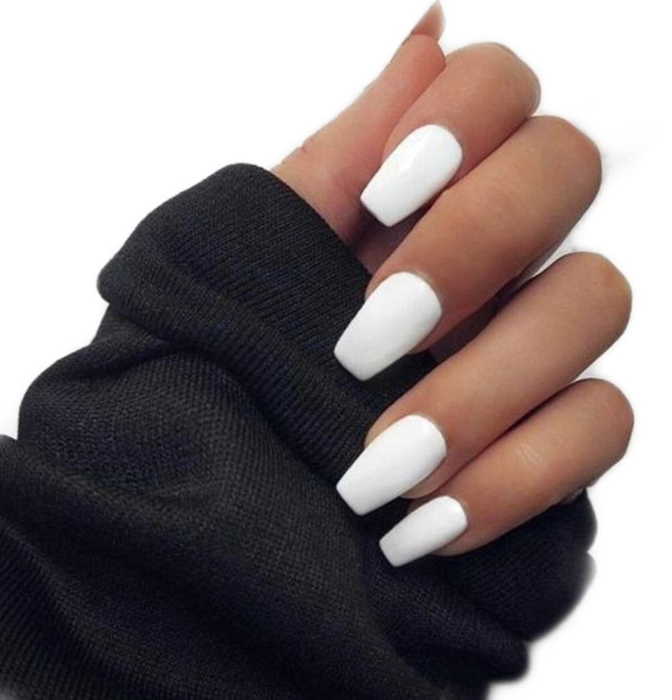 nails white black pngs png freetoedit sticker by @flxffypngs.