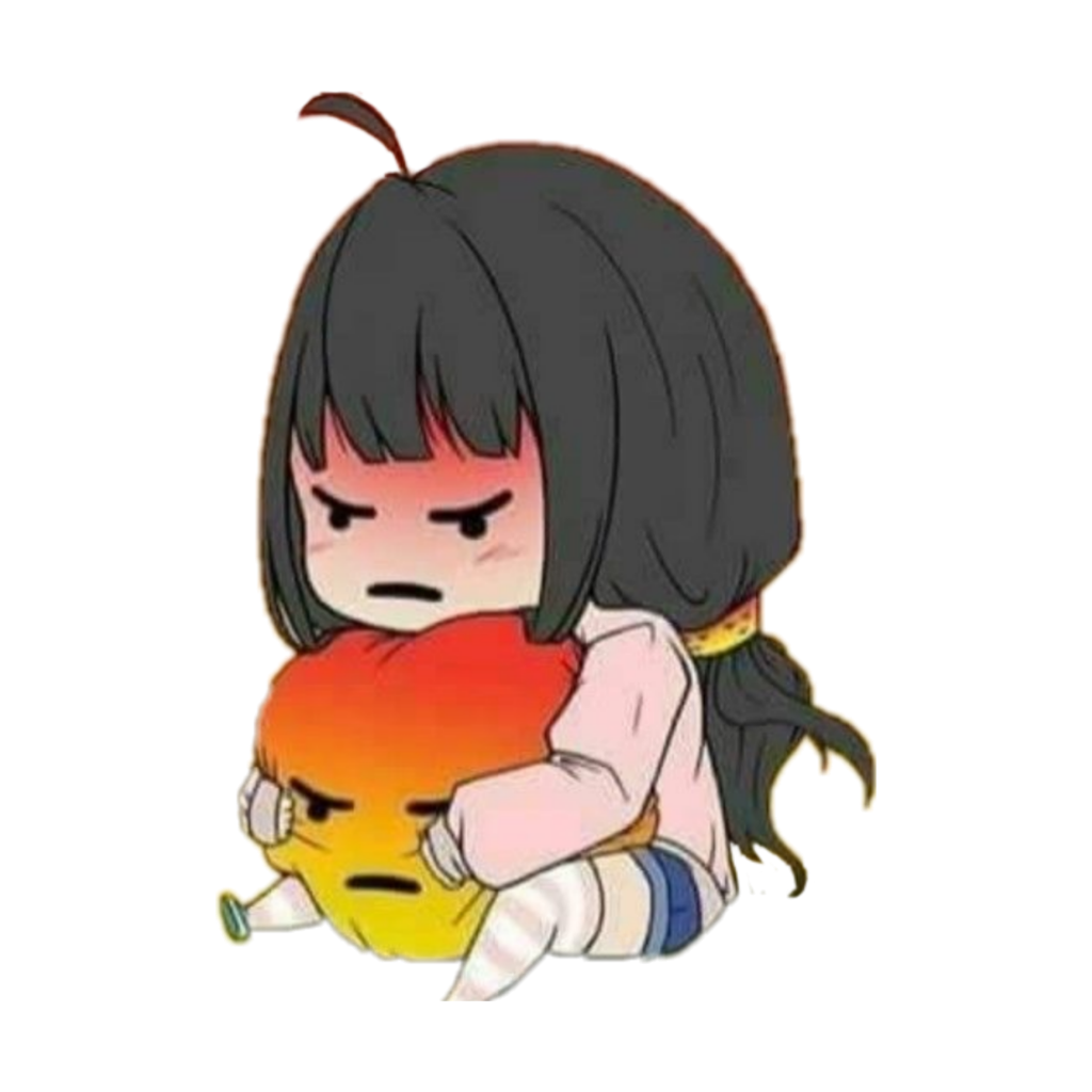 anime angry cute chibi girl sticker by @catygaso1500.