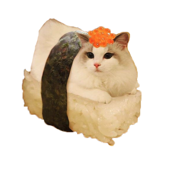 sushi cat funny freetoedit #sushi sticker by @bluemoon230