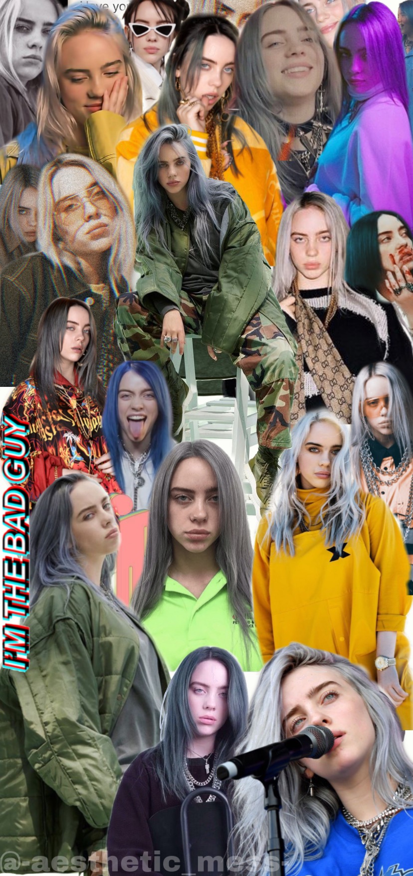 Aesthetic Billie Eilish Collage Wallpaper