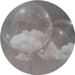 circle aesthetic white cloud balloon freetoedit