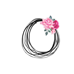 frame flower black pink freetoedit