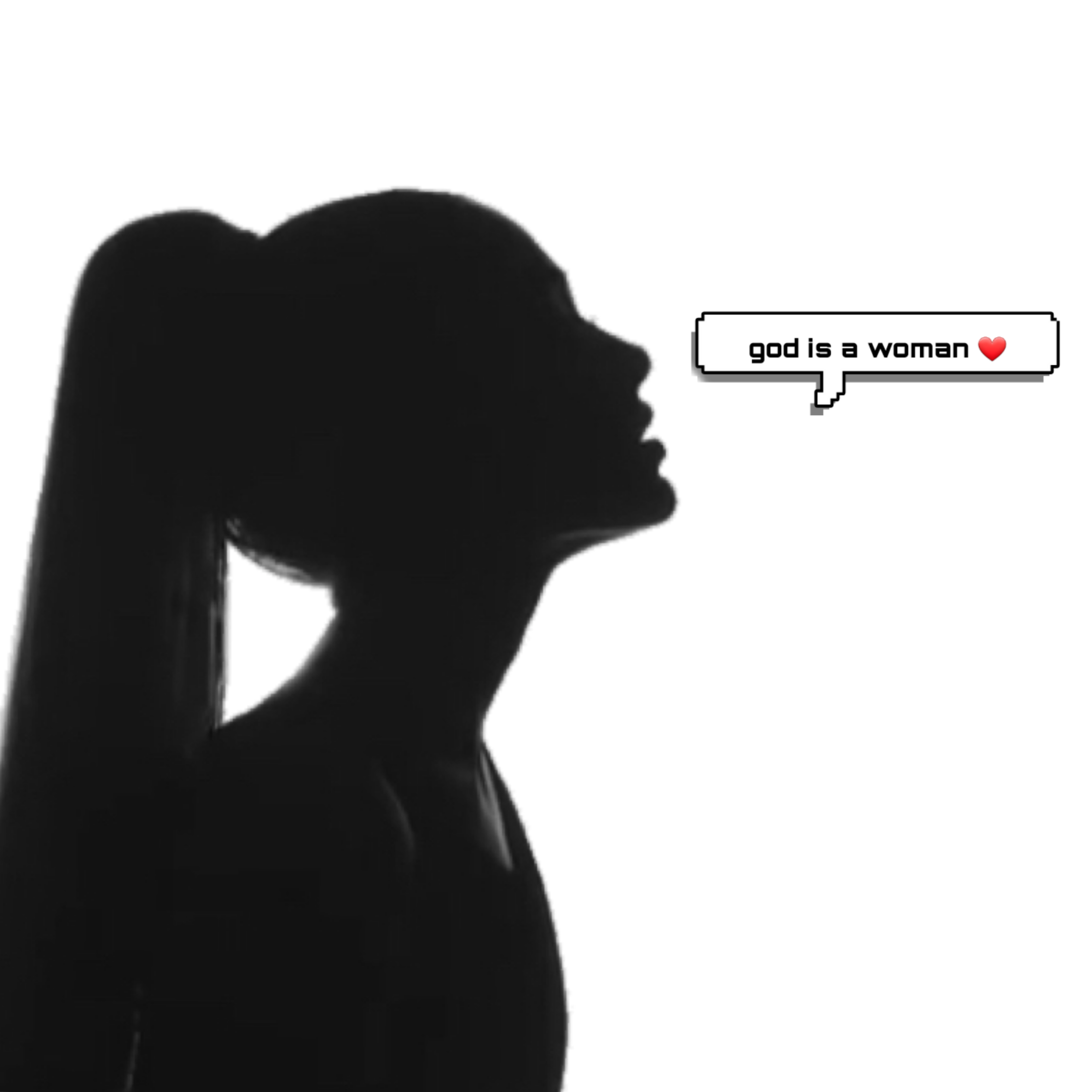 god-freetoedit-god-is-a-woman-sticker-by-ariana-hanne