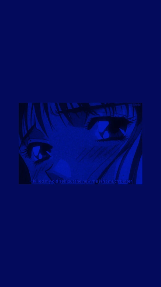 Aesthetic Blue Dark Anime Wallpaper Lockscreen Homescre