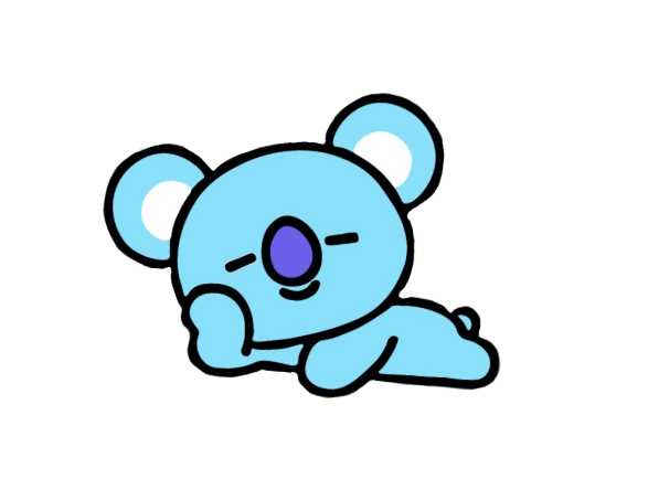 koya bt21 sticker koyasticker blue sticker by @pastel_tae