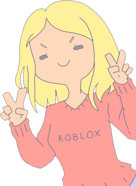Roblox Robloxdrawing Robloxshirt Sticker By Kandy - roblox blonde girl