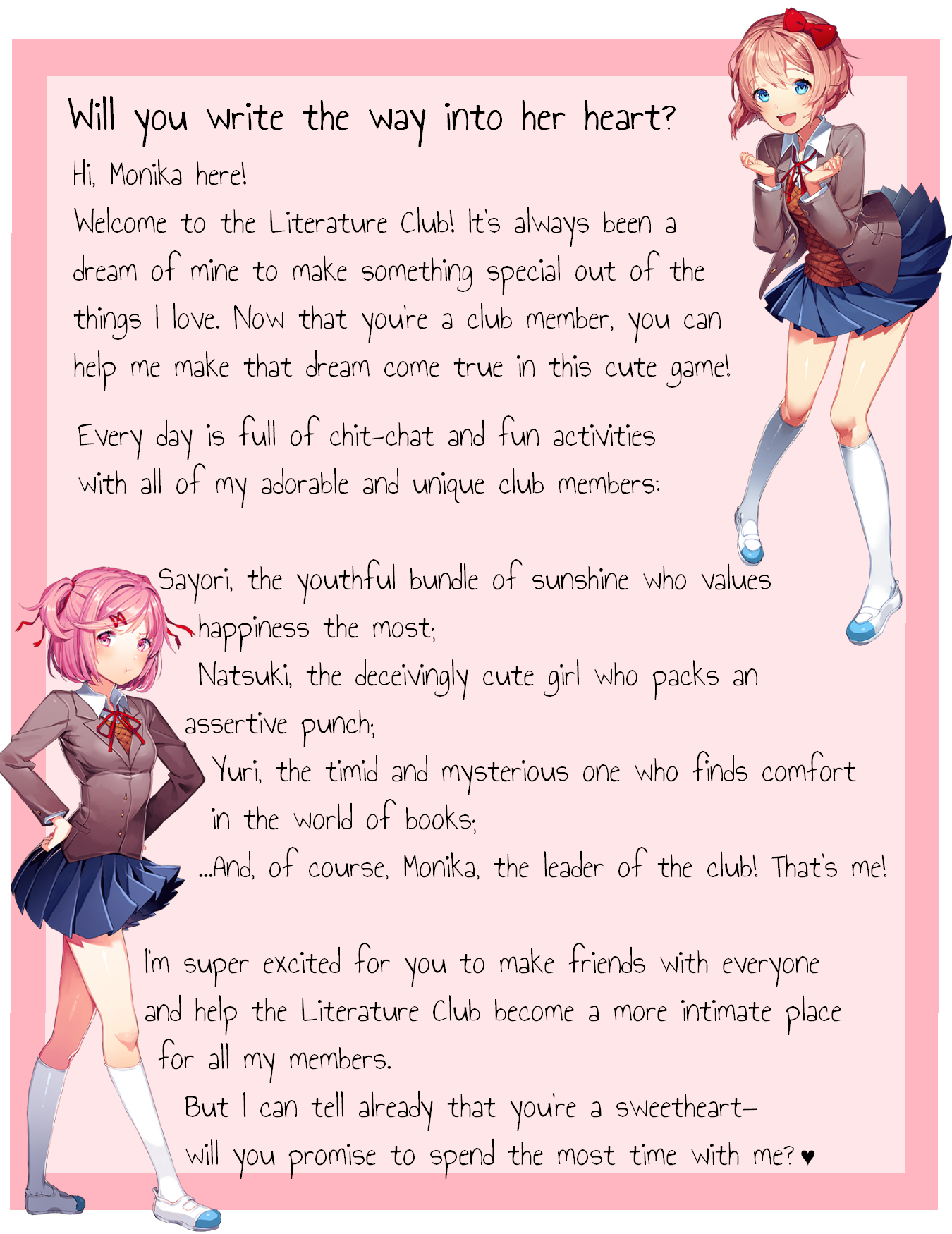 Doki Doki Literature Club Poems