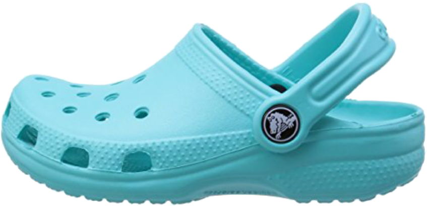 pool colored crocs