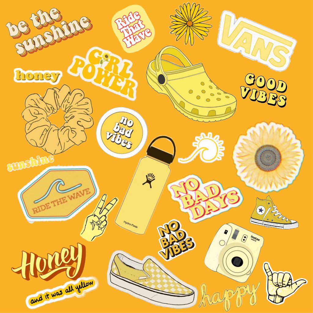 Yellow Aesthetic Sticker 23 Pack Large 3