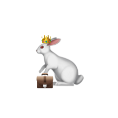 rabbit white crown bag iphone freetoedit