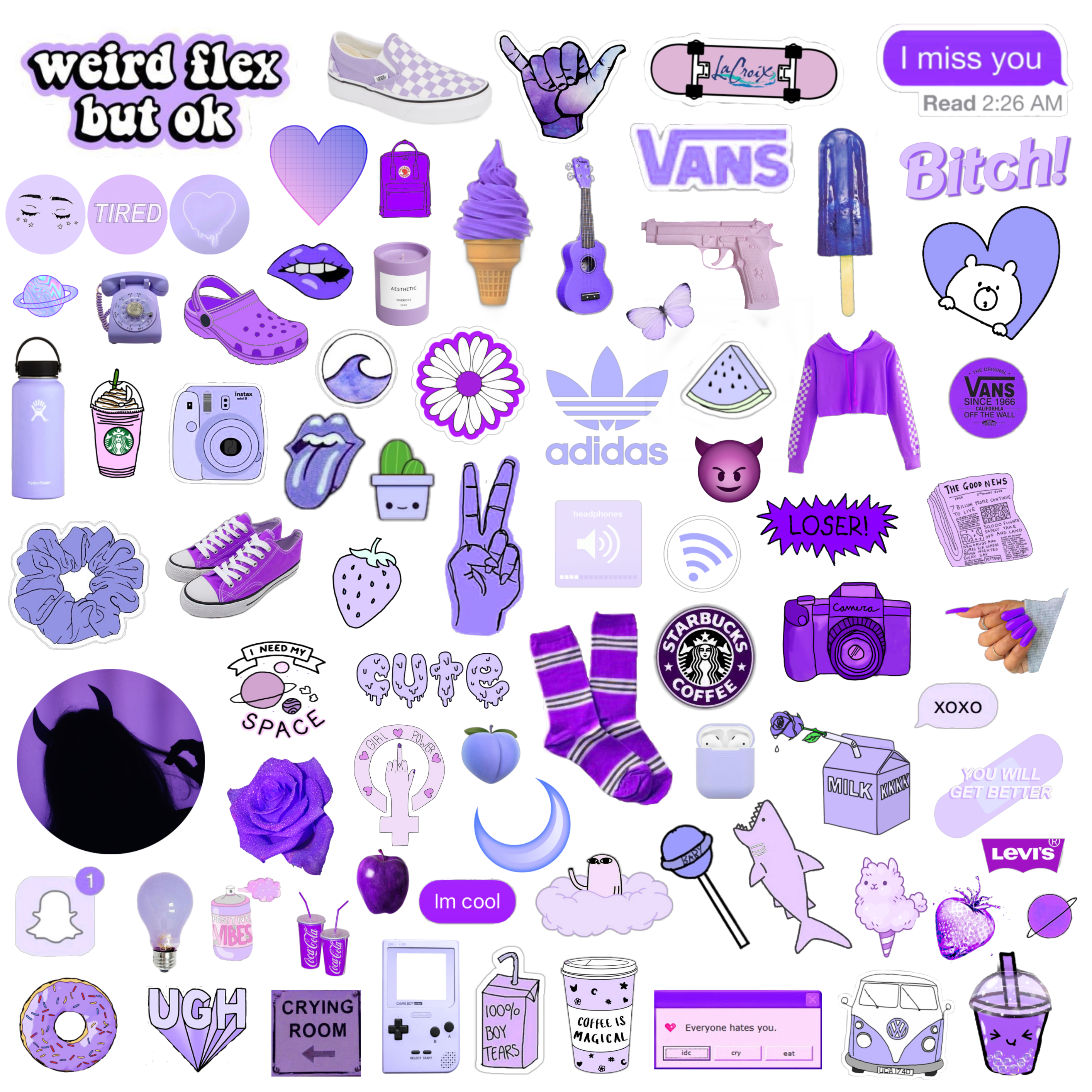 purple vans sticker