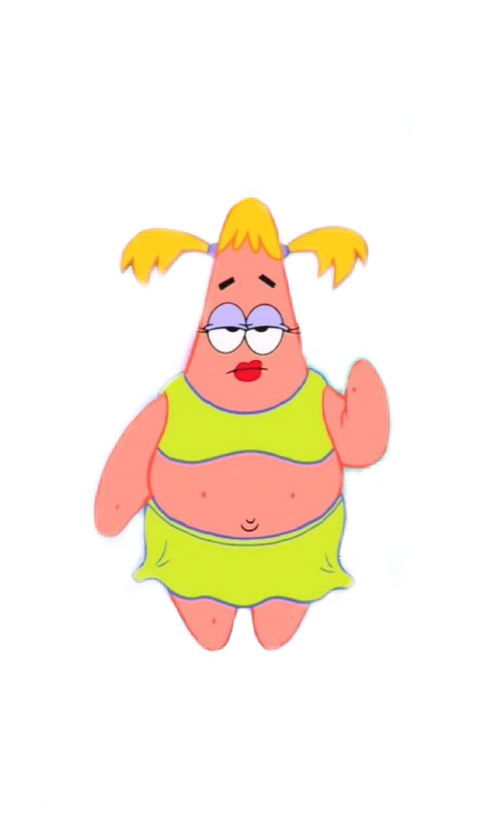 spongebob patrick patrickstar star girl meme blonde hi...