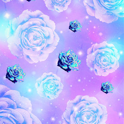 rose holographic rosa skyblue skypink star estrella glitter light shine brigth pink bluelight flor blueaesthetic freetoedit