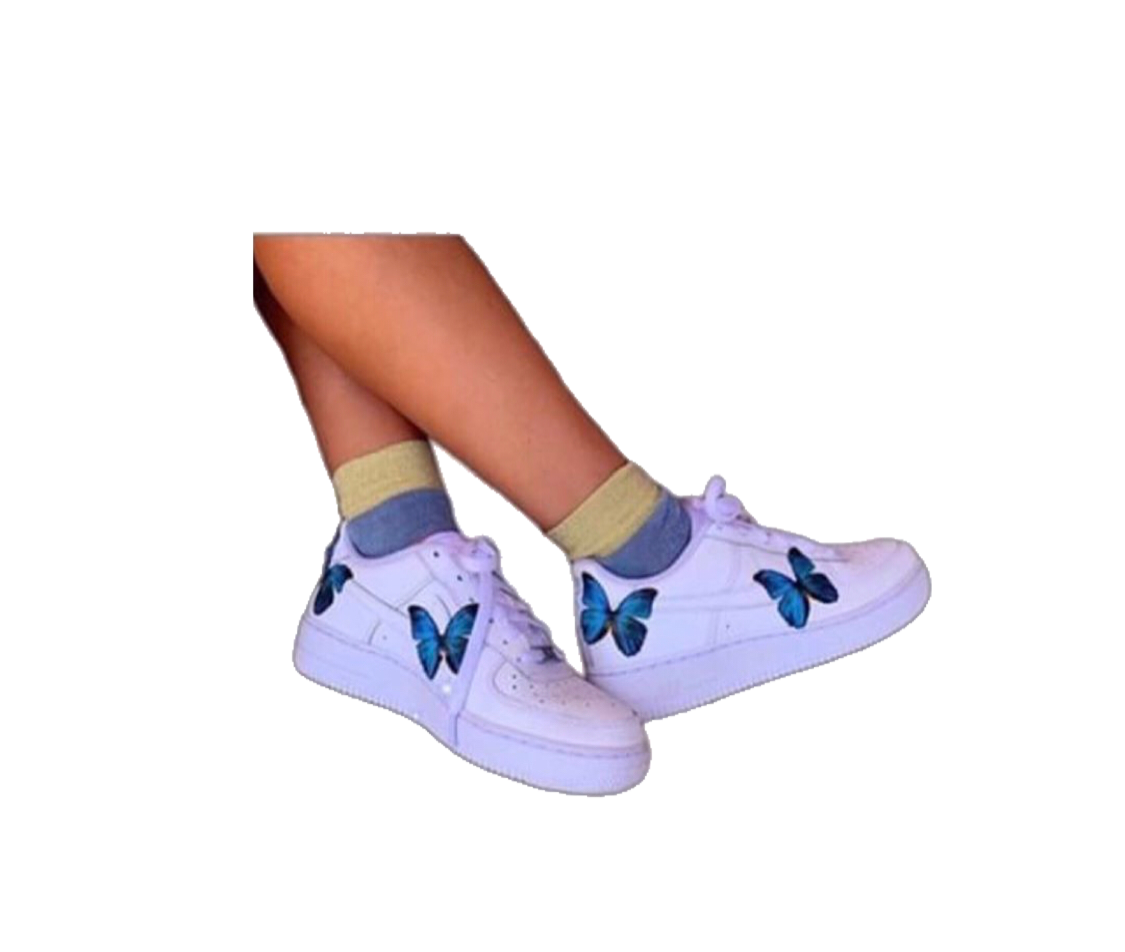 freetoedit shoes butterflies png sticker by muccacosmica