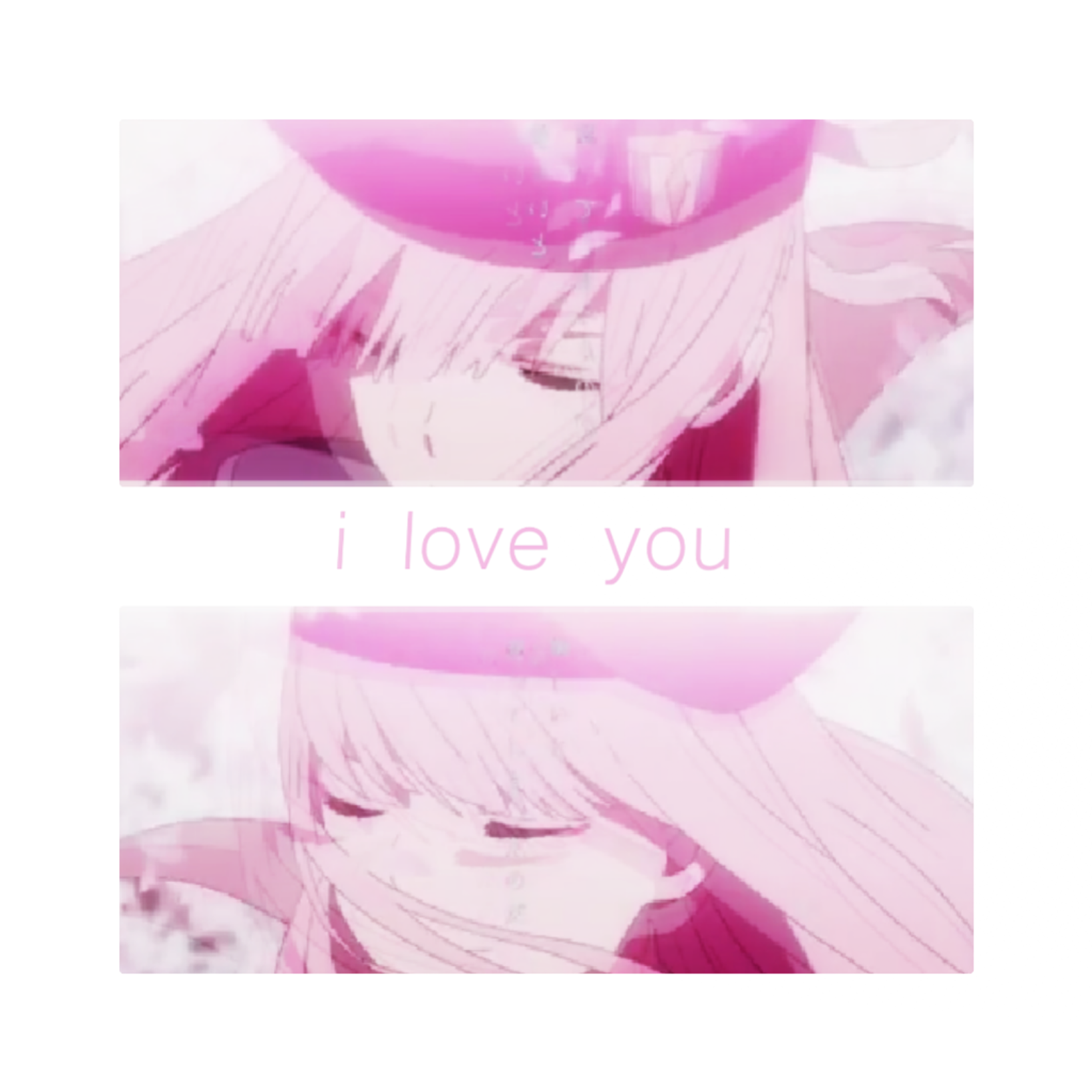 02 Anime Girl Cute Iloveyou Pink Cute Image By Dima23