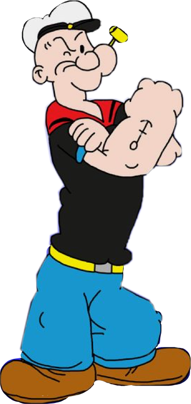 popeye art cartoon character pipe sticker by @kimmytasset