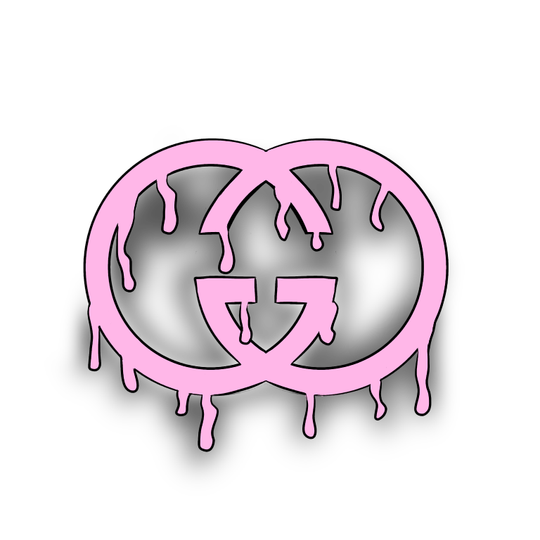 This visual is about gucci guccilogo drippyeffect dripping pink freetoedit ...