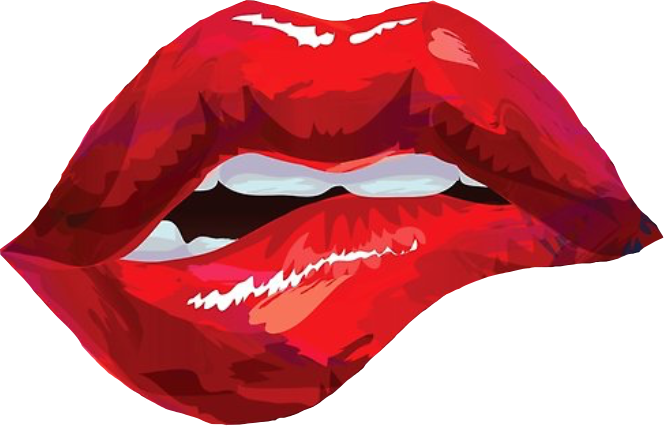 lip red cartoon lipbite bite sticker by @makaylamccrary12.