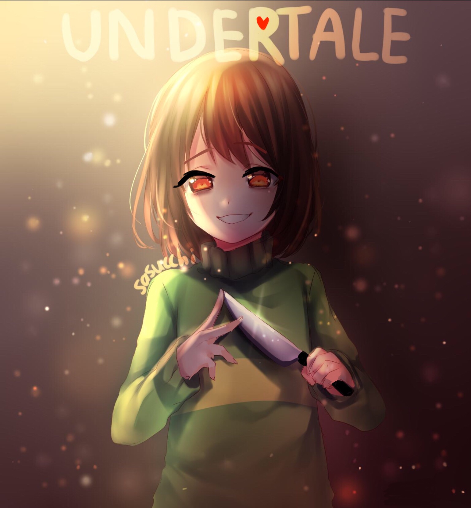 Chara Undertale Knife Image By Undertale Fan