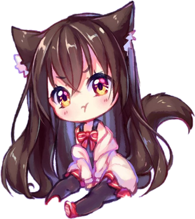 Lovely cute kawaii cat anime girl Toons Corner