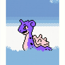 lapras pokemon pixel surf game freetoedit