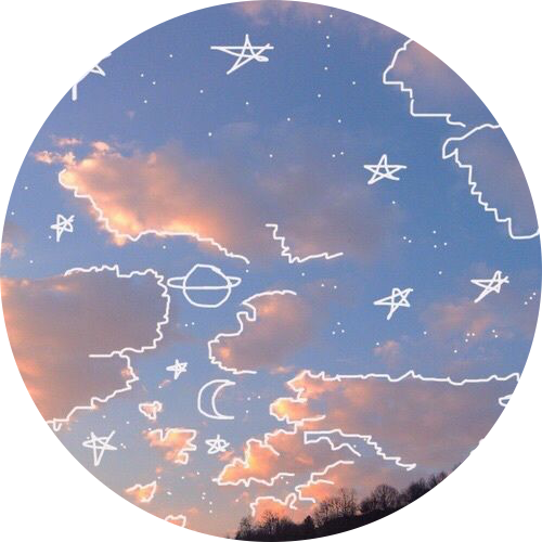 blue white clouds stars icon sticker by @boyfandom
