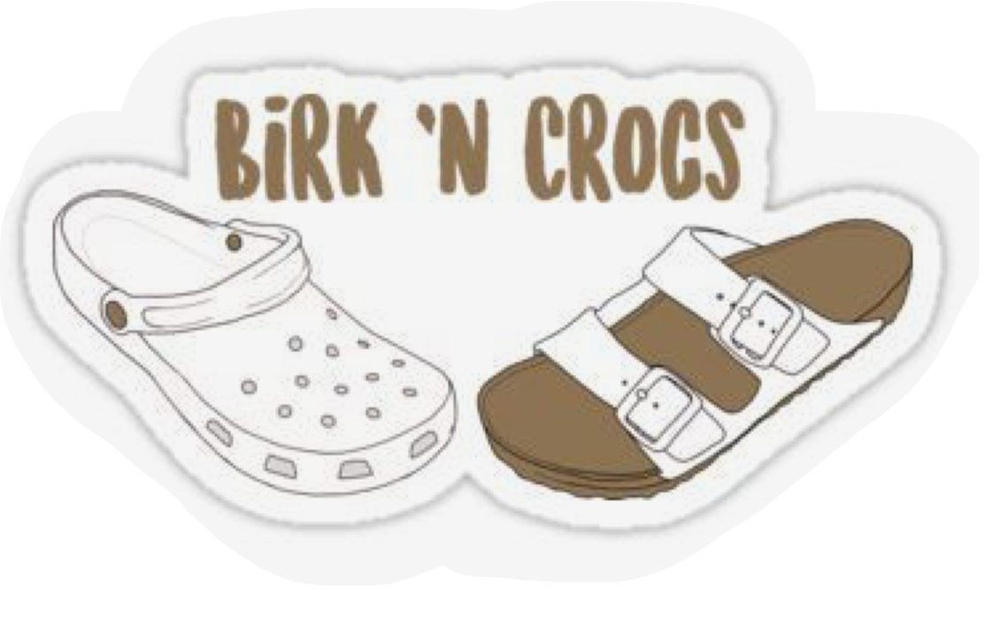 birkenstocks and crocs