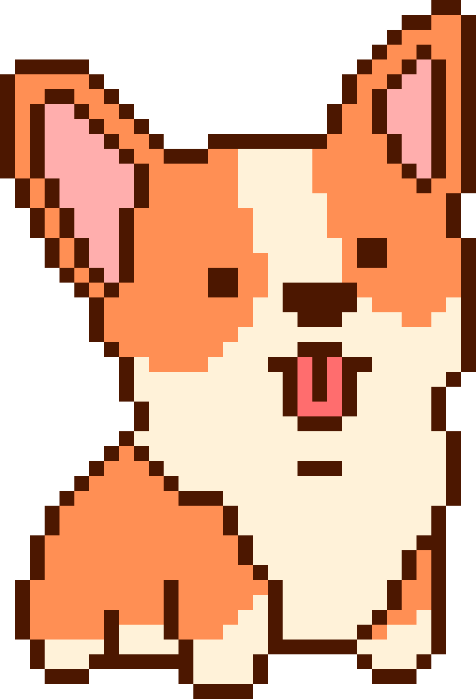 Pixel Art Corgi Cabeza Perro Lindo Png Arte De Pixel - vrogue.co