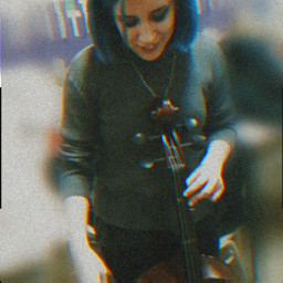 cello music girl bluehair