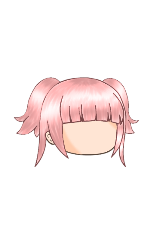 Pink Long Gacha Life Hair