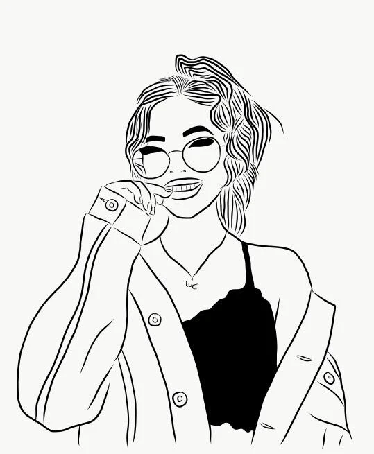 Girl Outline Drawing Adobedraw Image By Girl Outline Drawing Adobedraw Image By