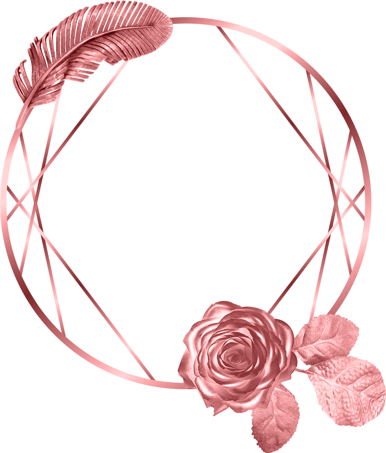 Download circle leaf rose frame rosegold glitter geometric color...