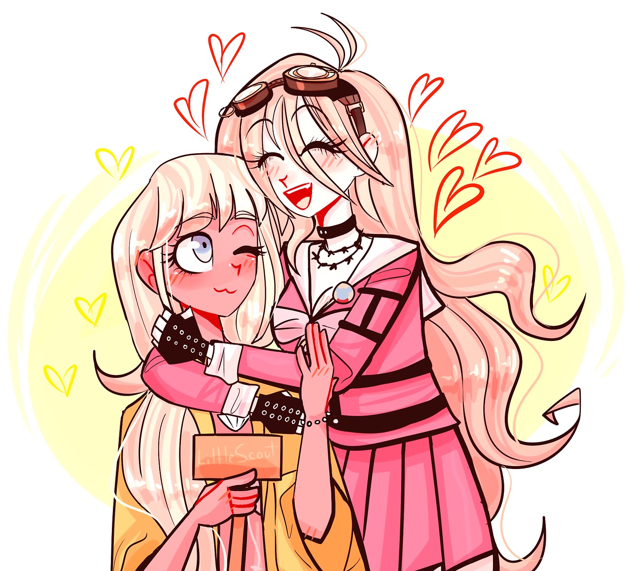 This visual is about miuangie angiexmiu angieyonaga miuiruma danganronpa ~H...