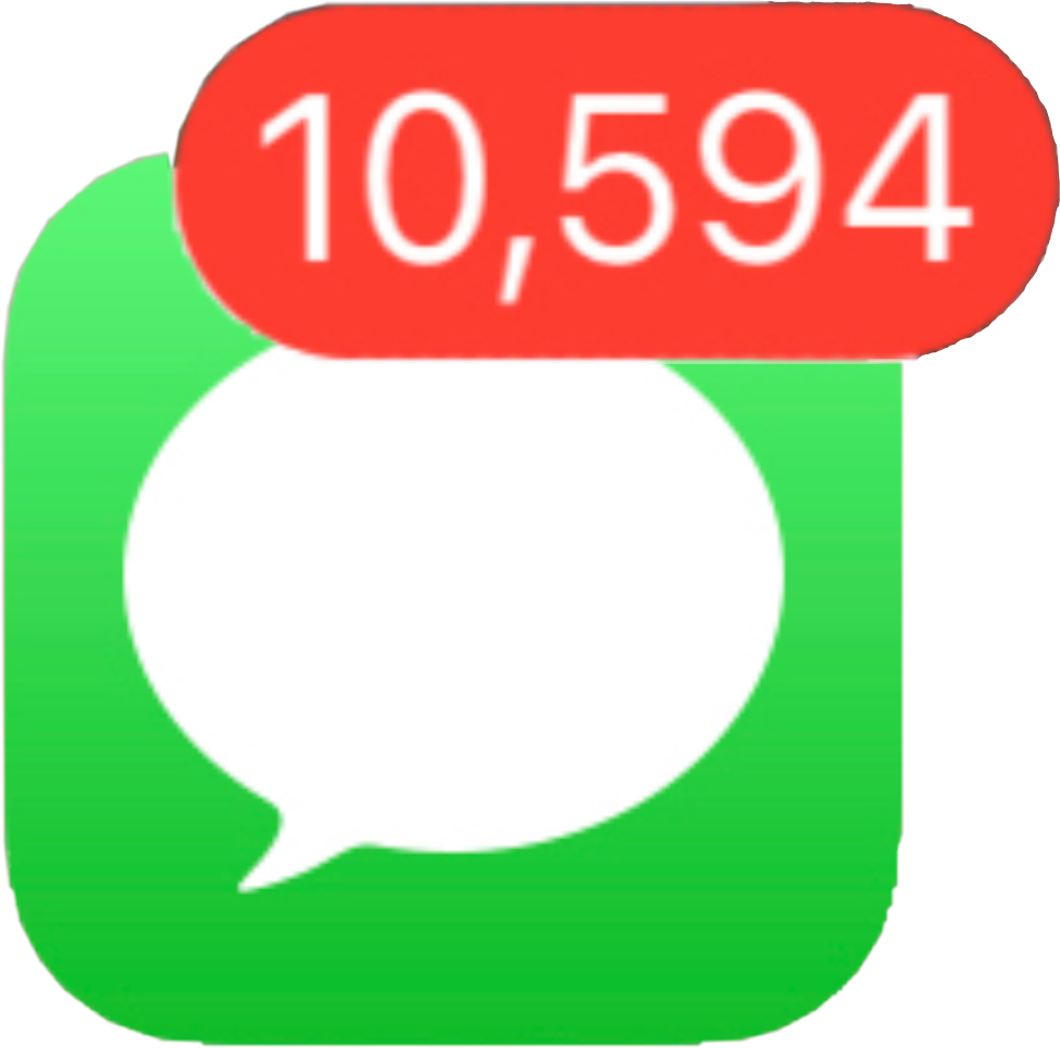 iphone text textmessage notification sticker by warpedyoung