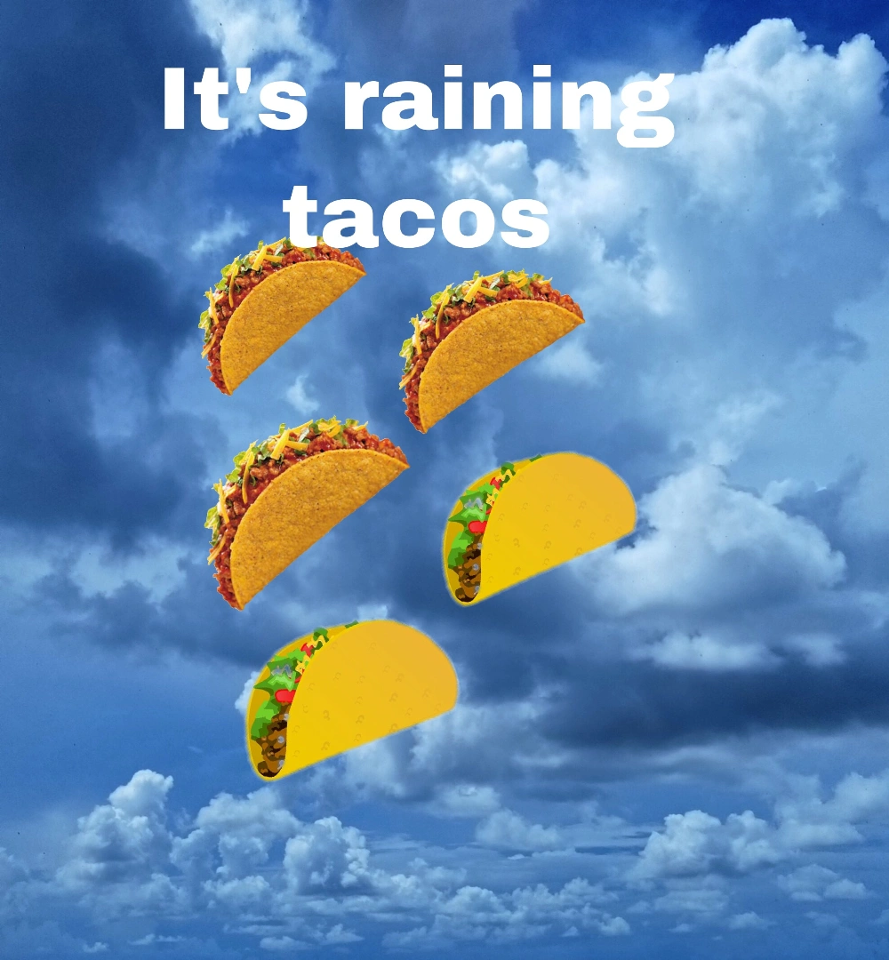 #freetoedit #tacos #raining #rainingtacos