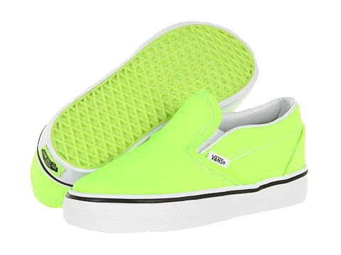 neon green vans slip ons
