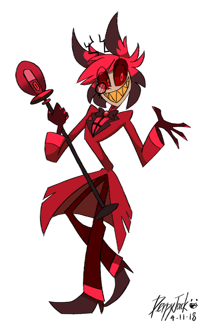 alastor hazbinhotel sticker by @im_ze_chicken_nooget