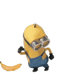 freetoedit funny minion gif banana ircbanana