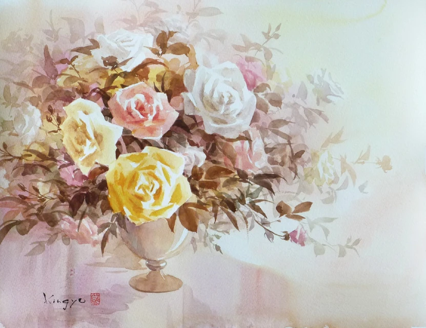 Art Rose Watercolor Japan バラ 水彩画 Image By ちゃうって Art Rose Watercolor Japan バラ 水彩画 Image By ちゃうって