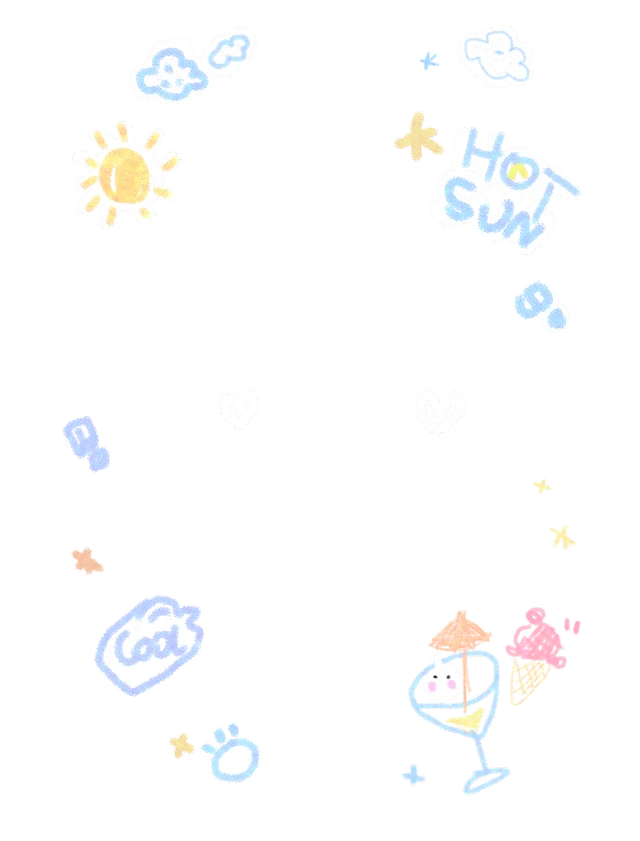 夏日手绘贴纸贴纸素材summer Sticker By Cat And Girl 夏日手绘贴纸贴纸素材summer Sticker By Cat And Girl
